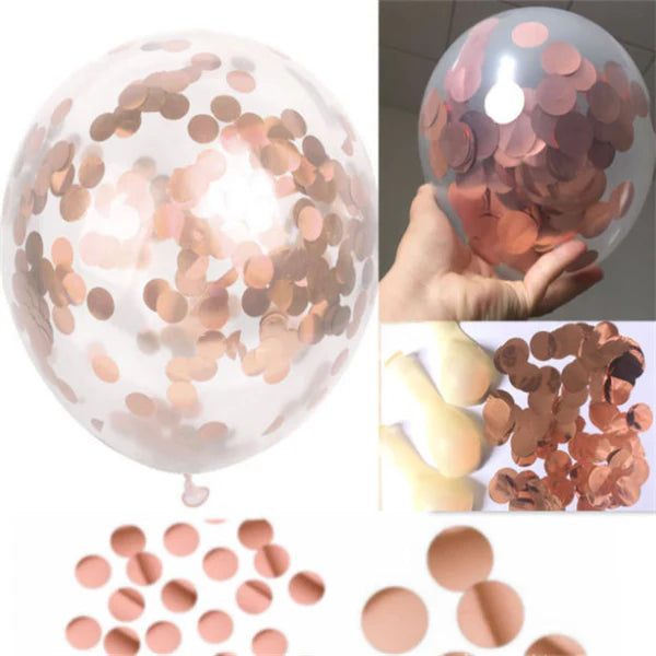Set 5 baloane latex cu confetii