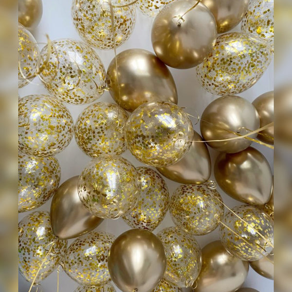 Set 5 baloane latex cu confetii