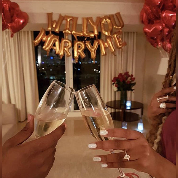 Text baloane WILL YOU MARRY ME